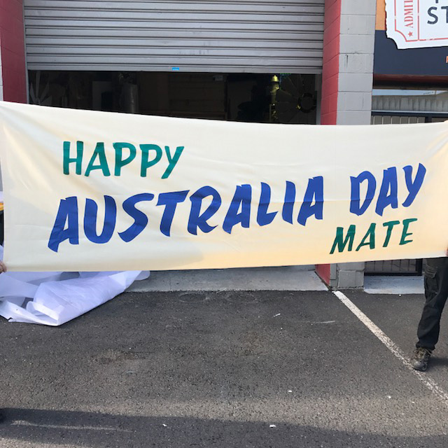 SIGN, Banner - Happy Australia Day